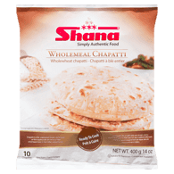Shana Wholemeal Chapatti 10 Wholewheat Chapatti 400 g