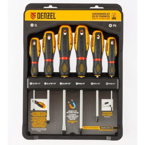 Denzel Screwdriver set, CrV, 6-pieces