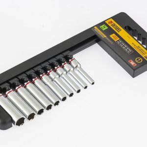 Denzel Hex drive socket set, SAE, 1/4-Inch, 10-pieces