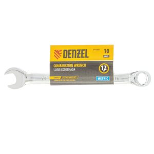 Denzel Combination wrench, polished chrome, 10 mm