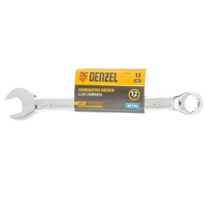 Denzel Combination wrench, polished chrome, 13 mm