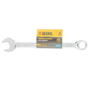 Denzel Combination wrench, polished chrome, 16 mm