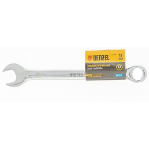 Denzel Combination wrench, polished chrome, 18 mm