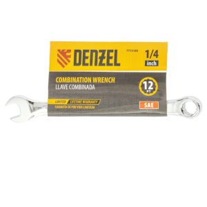 Denzel Combination wrench, polished chrome, 1/4 Inch