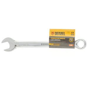 Denzel Combination wrench, polished chrome, 5/8 Inch