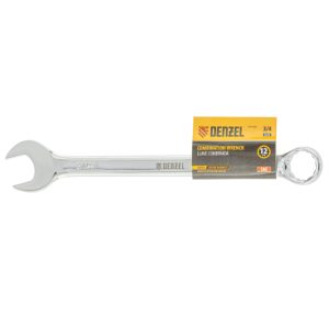 Denzel Combination wrench, polished chrome, 3/4 Inch