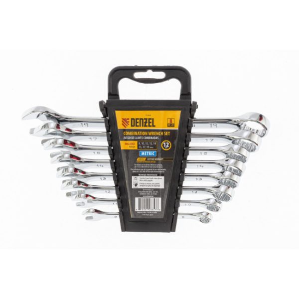 Denzel Combination wrench set, METRIC, 8-pieces
