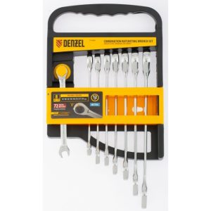 Denzel Ratcheting combination wrench set, METRIC, 8-pieces