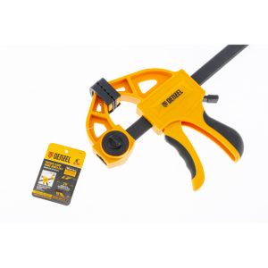 Denzel Trigger clamp, 6"x 2 3/4", plastic body, with fixator