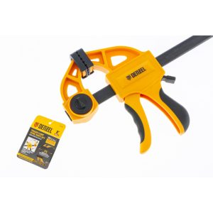 Denzel Trigger clamp, 8"x 2 3/4", plastic body, with fixator